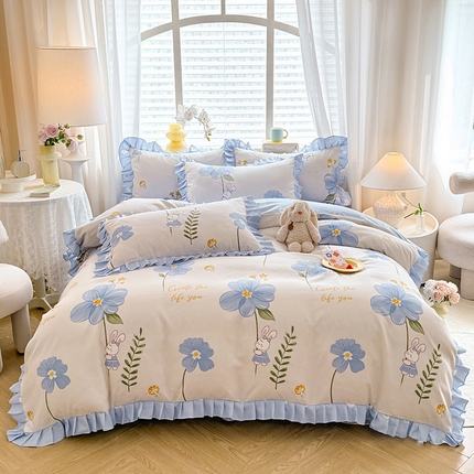 91家纺网 家纺一手货源 找家纺 （总）优逸2025韩版公主风床裙款床单款四件套