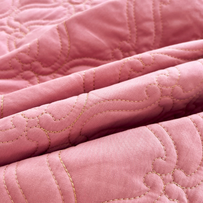 91家纺网 家纺一手货源 找家纺 罗艺轩 2024新款公主风全棉加厚可脱卸床笠式床裙四件套 慕雅-豆沙