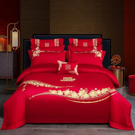 91家纺网 家纺一手货源 找家纺 （总）蒂爵 全棉纯棉长绒棉全棉轻奢重工绣花工艺款婚庆四件套多件套时尚小红书热款