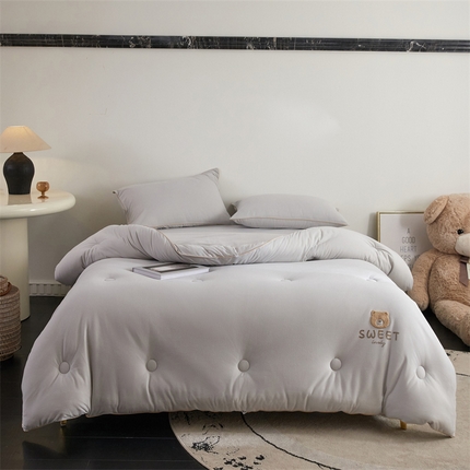 91家纺网 家纺一手货源 找家纺 （总）头等舱 2025新款针织A类糯感拉绒20大豆抗菌秋冬被