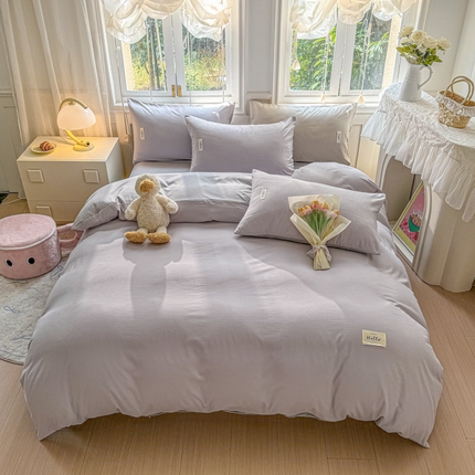 91家纺网 家纺一手货源 找家纺 （总）源莱 2025新款直播TT棉提花水洗棉四件套