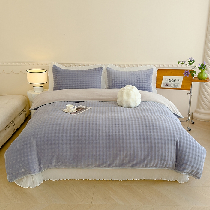 91家纺网 家纺一手货源 找家纺 （总）冬然家纺 2024新款泡泡绒床裙四件套系列