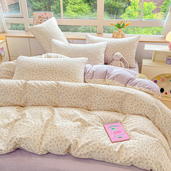 91家纺网 家纺一手货源 找家纺 麦伦家居 2024秋冬新品 多功能床品全棉+牛奶绒四件套 采薇