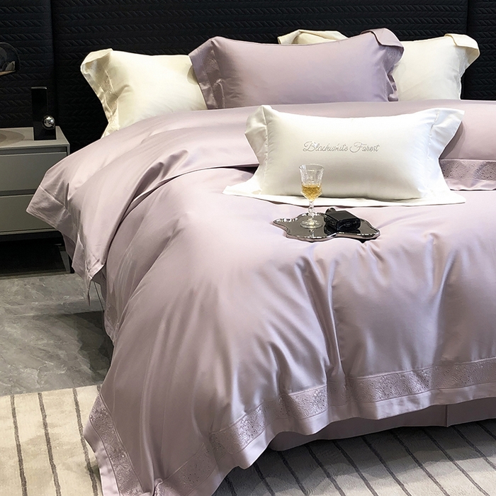 91家纺网 家纺一手货源 找家纺 （总）黑白森林 2024新款50X50S天丝棉磨毛四件套