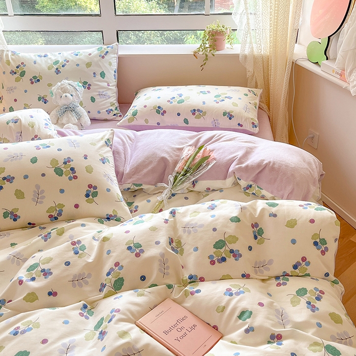 91家纺网 家纺一手货源 找家纺 麦伦家居 2024秋冬新品 多功能床品全棉+牛奶绒四件套 北野花雾