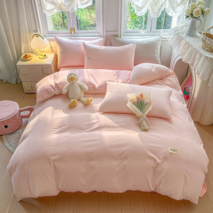 91家纺网 家纺一手货源 找家纺 （总）源莱 2025新款直播TT棉提花水洗棉四件套