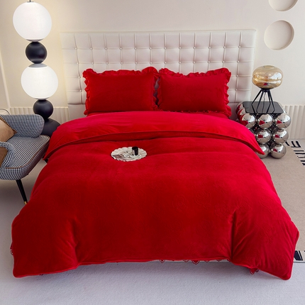 91家纺网 家纺一手货源 找家纺 （总）冬然家纺 2024新款雕花绒床盖四件套