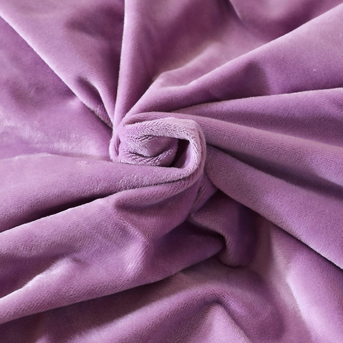 91家纺网 家纺一手货源 找家纺 2024新款母婴级花边床单款婴儿绒刺绣四件套 长相思-薰衣紫