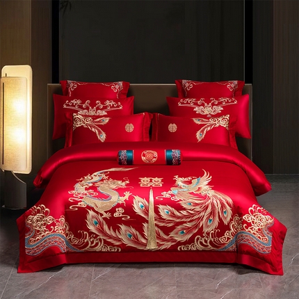 91家纺网 家纺一手货源 找家纺 （总）博之洋婚庆 2025新款婚庆刺绣四件套