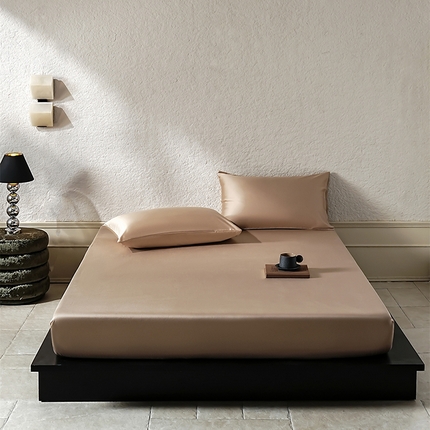 三味舒屋 2025秋冬新款60S天丝棉磨毛单品系列单床笠 灰棕