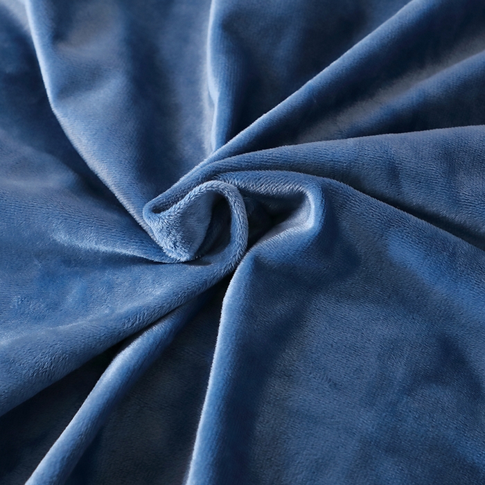 91家纺网 家纺一手货源 找家纺 2024新款母婴级花边床单款婴儿绒刺绣四件套 长相思-宾利蓝