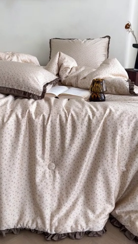 91家纺网 家纺一手货源 找家纺 汇庭 2024秋冬新款·铂金雅棉系列--棚拍 生如夏花