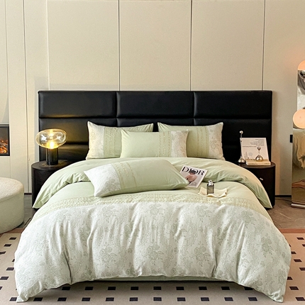 91家纺网 家纺一手货源 找家纺 （总）床绮 2024新款全棉三层纱磨毛四件套