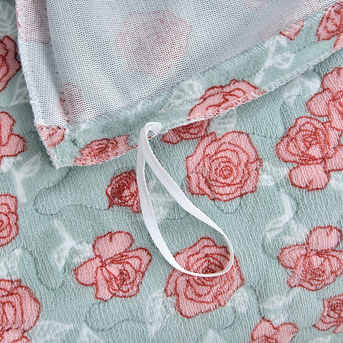 91家纺网 家纺一手货源 找家纺 2024新款亲肤牛奶绒夹棉床盖四件套 粉色玫瑰