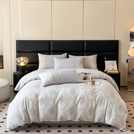 91家纺网 家纺一手货源 找家纺 （总）床绮 2024新款全棉三层纱磨毛四件套