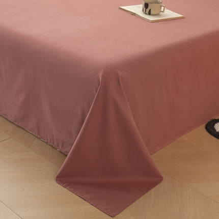 寐眠 2024新款全棉磨毛床单枕套 浆果红