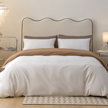 91家纺网 家纺一手货源 找家纺 （总）ONE TWO ONE 121 2024新款A类高支高密全棉陶瓷磨毛纯色四件套