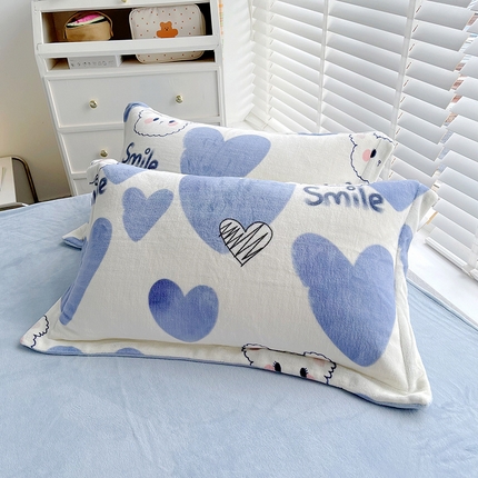 91家纺网 家纺一手货源 找家纺 （总）卡普二店 2024新款牛奶绒印花单枕套