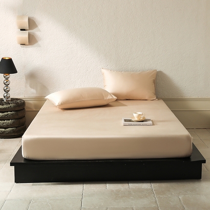 91家纺网 家纺一手货源 找家纺 三味舒屋 2025秋冬新款60S天丝棉磨毛单品系列单床笠 浅杏驼