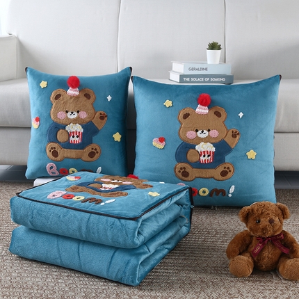 91家纺网 家纺一手货源 找家纺 （总）素玖抱枕被 2024新款爆爆熊抱枕被