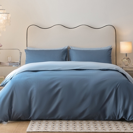 91家纺网 家纺一手货源 找家纺 （总）ONE TWO ONE 121 2024新款A类高支高密全棉陶瓷磨毛纯色四件套