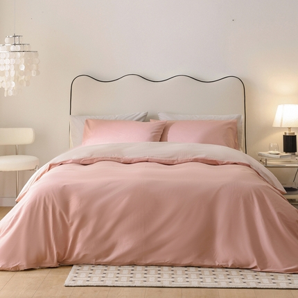 91家纺网 家纺一手货源 找家纺 （总）ONE TWO ONE 121 2024新款A类高支高密全棉陶瓷磨毛纯色四件套