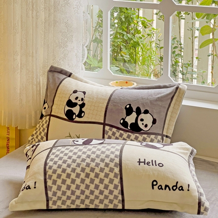 91家纺网 家纺一手货源 找家纺 （总）卡普二店 2024新款牛奶绒印花单枕套