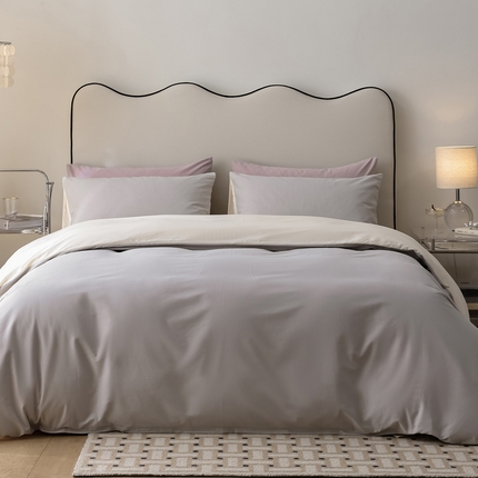 91家纺网 家纺一手货源 找家纺 （总）ONE TWO ONE 121 2024新款A类高支高密全棉陶瓷磨毛纯色四件套