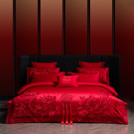 91家纺网 家纺一手货源 找家纺 （总）博之洋婚庆 2025新款婚庆刺绣四件套