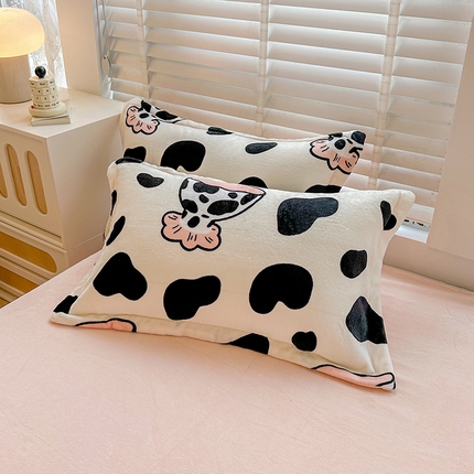 91家纺网 家纺一手货源 找家纺 （总）卡普二店 2024新款牛奶绒印花单枕套