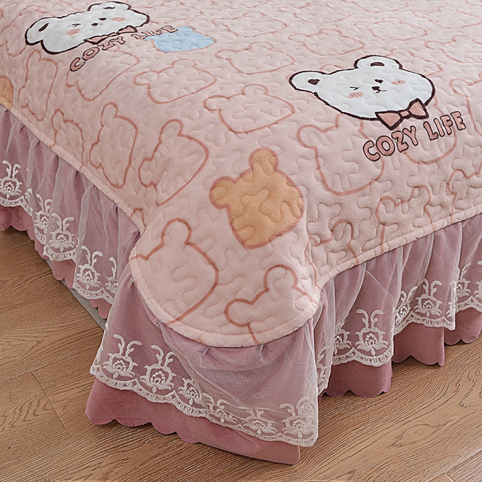 91家纺网 家纺一手货源 找家纺 （总）2024新款亲肤牛奶绒夹棉床盖四件套