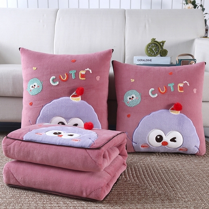 91家纺网 家纺一手货源 找家纺 （总）素玖抱枕被 2024新款可爱球球抱枕被