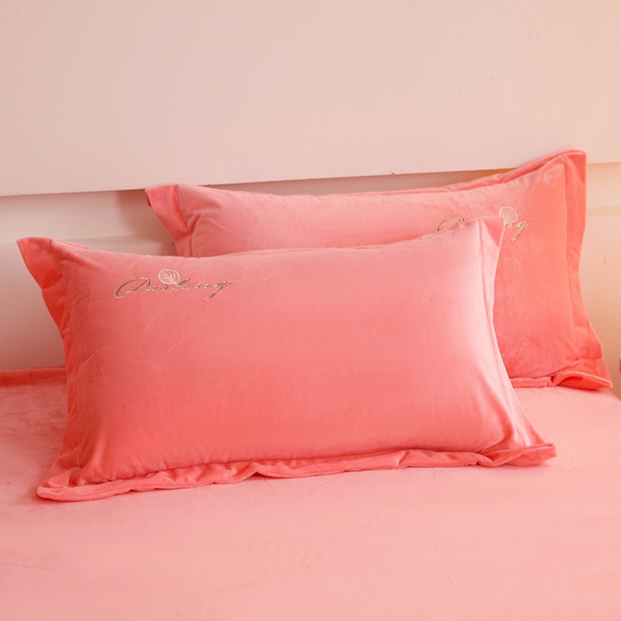 91家纺网 家纺一手货源 找家纺 2024新款母婴级花边床单款婴儿绒刺绣四件套 长相思-温柔玉