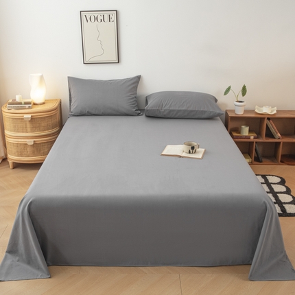 91家纺网 家纺一手货源 找家纺 寐眠 2024新款全棉磨毛床单枕套 星空灰