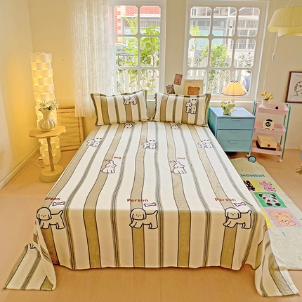 91家纺网 家纺一手货源 找家纺 （总）卡普 2025新款牛奶绒印花单床单