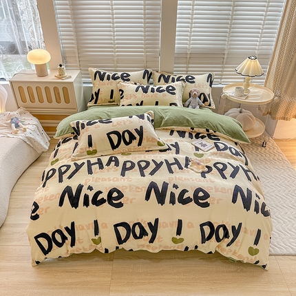 91家纺网 家纺一手货源 找家纺 （总）卡普 2025新款牛奶绒印花四件套