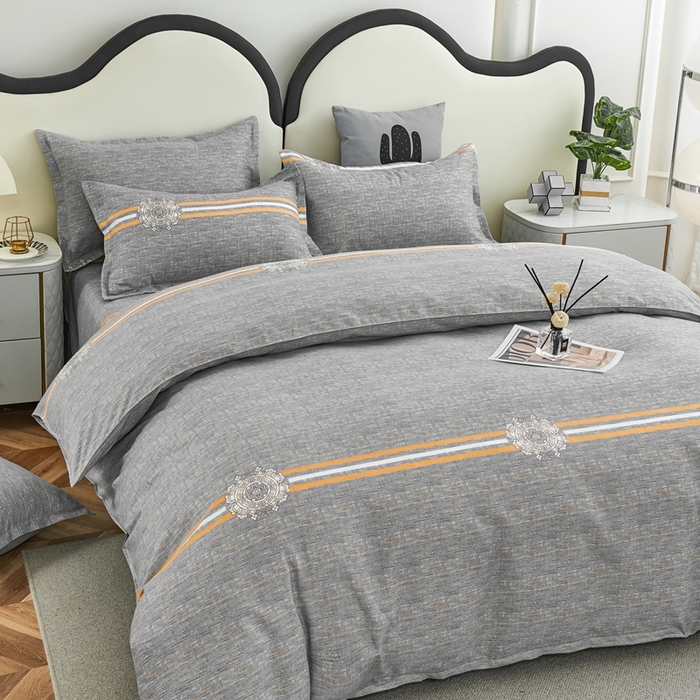 91家纺网 家纺一手货源 找家纺 鑫缘2025直播爆款印花植物羊绒加厚磨毛四件套1.2米学生三件套 真爱永恒