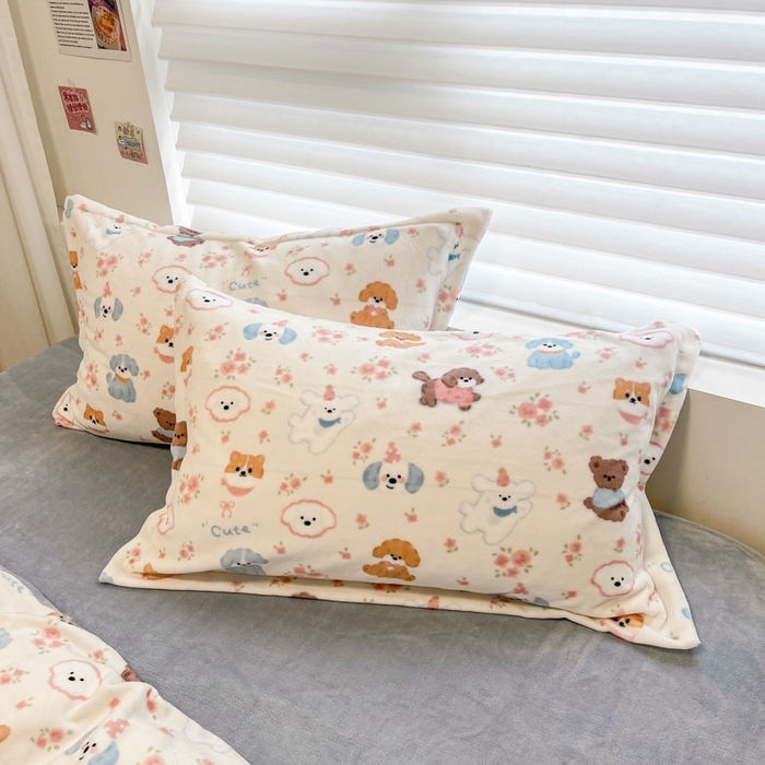 91家纺网 家纺一手货源 找家纺 慕尚家纺 2025新款3.5kg高克重田园花卉类牛奶绒四件套 图图狗