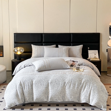 91家纺网 家纺一手货源 找家纺 （总）床绮 2024新款全棉三层纱磨毛四件套