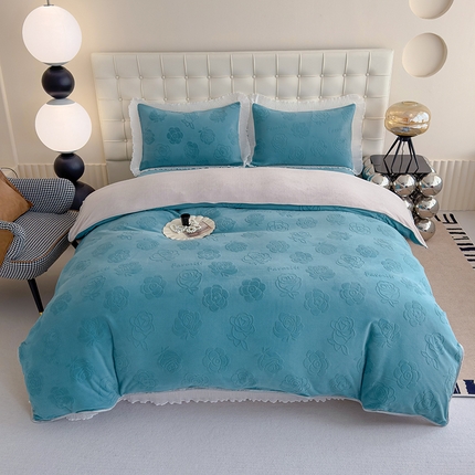 91家纺网 家纺一手货源 找家纺 （总）冬然家纺 2024新款雕花绒床盖四件套