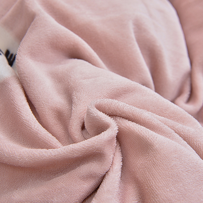 91家纺网 家纺一手货源 找家纺 2024新款亲肤牛奶绒夹棉床盖四件套 甜心