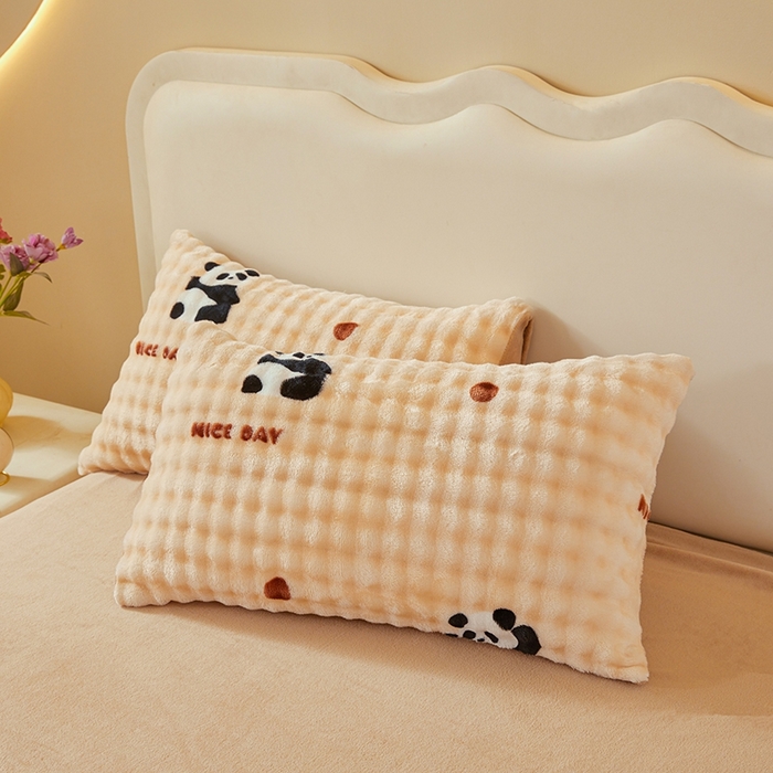 91家纺网 家纺一手货源 找家纺 巧格家纺 2025新款A类加厚泡泡牛奶绒印花工艺立体泡泡四件套（买家秀联系商家） 梦里繁花