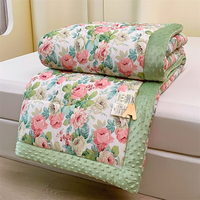 91家纺网 家纺一手货源 找家纺 云家 2024新款A类全棉豆豆绒被子被芯纯棉豆豆被冬被大豆被 浪漫花舞