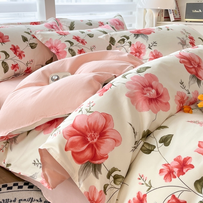 91家纺网 家纺一手货源 找家纺 米瑞娜 2025新款植物羊绒四件套 浅韵