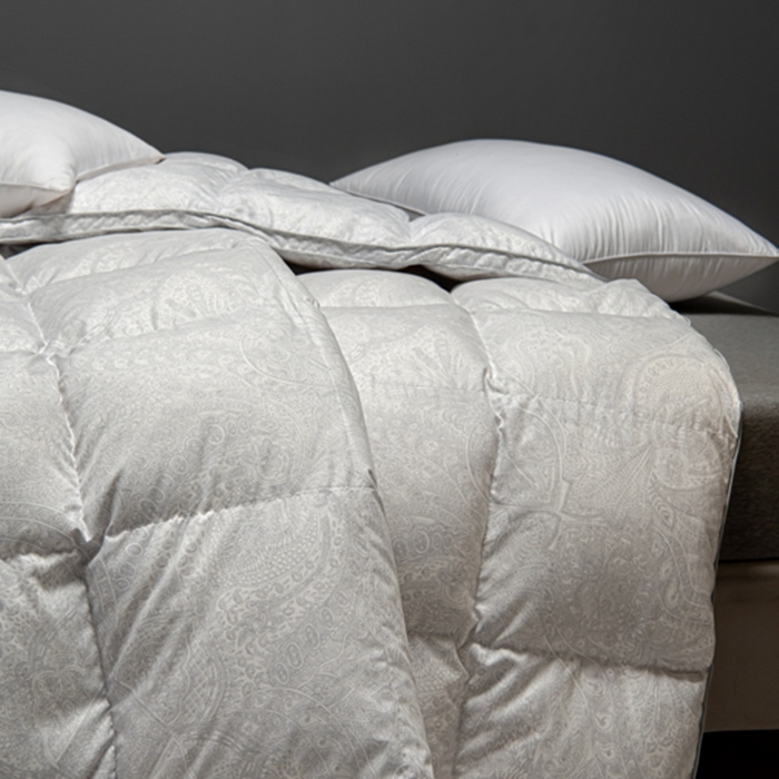 91家纺网 家纺一手货源 找家纺 静若居羽绒被壳 2024新款全棉印花羽绒被爆款羽绒被壳厂家直销 佩里奶白色