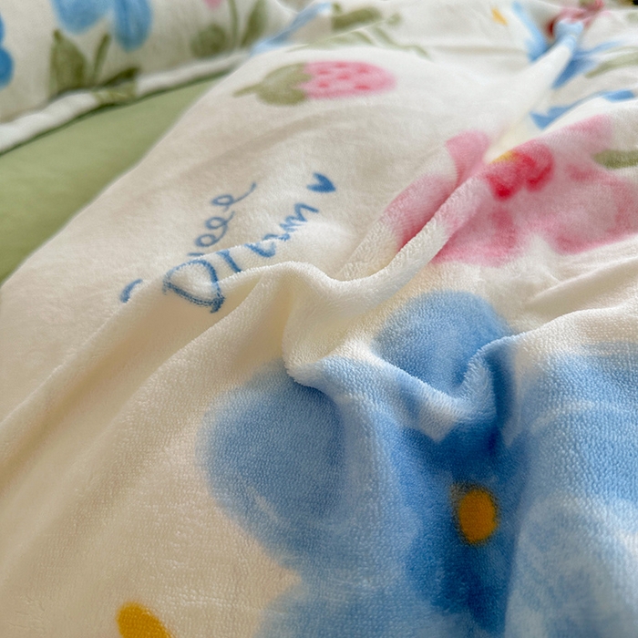 91家纺网 家纺一手货源 找家纺 卡普二店 2024新款牛奶绒印花单被套 蓝色梦想