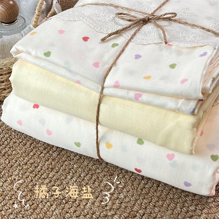 91家纺网 家纺一手货源 找家纺 （总）2024新款全棉印花双层纱四件套--蕾丝花边款