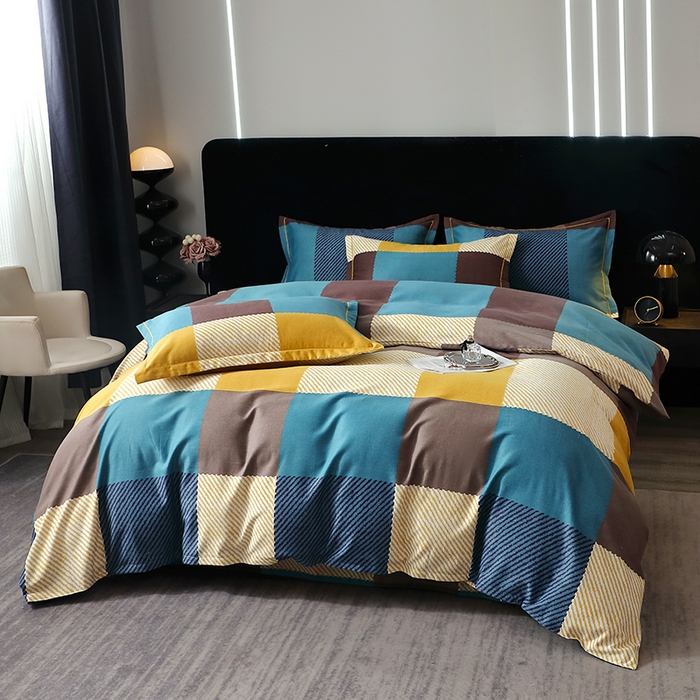 91家纺网 家纺一手货源 找家纺 贝兰仙奴 2024新款亲肤舒适全棉磨毛多规格系列四件套 魔方城