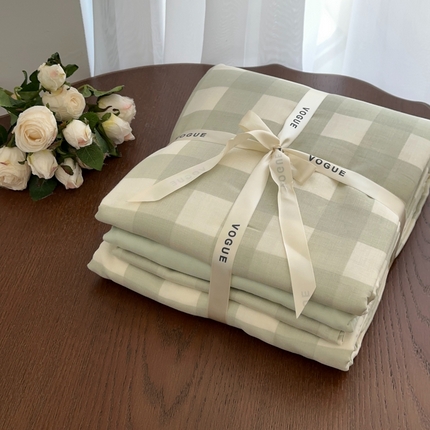 91家纺网 家纺一手货源 找家纺 （总）黛馨 2025新款A类小清新双层纱四件套（实拍）