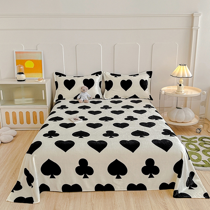 91家纺网 家纺一手货源 找家纺 卡普二店 2024新款牛奶绒印花单床单 慕斯